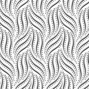 Style Selections PEVA Shower Curtain & Roller Hook Set White/Black Swirls & Dots